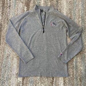 ZAGS Men’s Small Gonzaga Bulldogs Champion Gray Quarter 1/4 Zip Pullover Shirt
